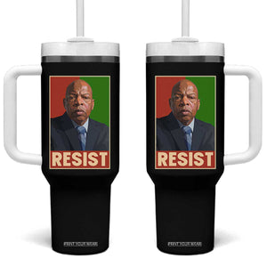 Resist Protest Civil Rights Tumbler With Handle John Lewis Black History TS14 One Size: 40 oz Black Print Your Wear