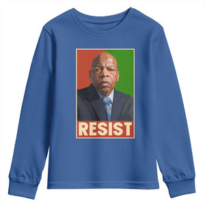 Resist Protest Civil Rights Youth Sweatshirt John Lewis Black History TS14 Royal Blue Print Your Wear