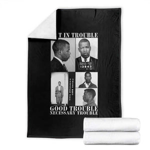John Lewis Affrican American Throw Blanket Get in Good Necessary Trouble TS14 Black Print Your Wear