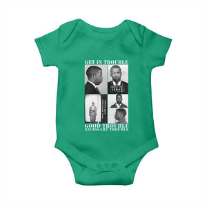 John Lewis Affrican American Baby Onesie Get in Good Necessary Trouble TS14 Irish Green Print Your Wear