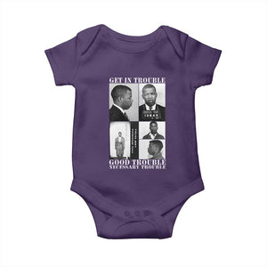 John Lewis Affrican American Baby Onesie Get in Good Necessary Trouble TS14 Purple Print Your Wear