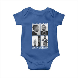 John Lewis Affrican American Baby Onesie Get in Good Necessary Trouble TS14 Royal Blue Print Your Wear