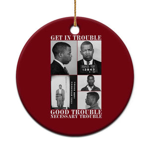 John Lewis Affrican American Ceramic Ornament Get in Good Necessary Trouble TS14 1pc Red Print Your Wear