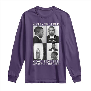 John Lewis Affrican American Long Sleeve Shirt Get in Good Necessary Trouble TS14 Purple Print Your Wear