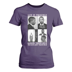 John Lewis Affrican American T Shirt For Women Get in Good Necessary Trouble TS14 Purple Print Your Wear