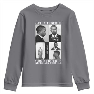 John Lewis Affrican American Youth Sweatshirt Get in Good Necessary Trouble TS14 Charcoal Print Your Wear