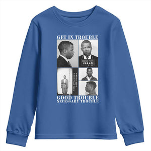John Lewis Affrican American Youth Sweatshirt Get in Good Necessary Trouble TS14 Royal Blue Print Your Wear