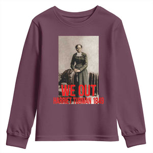 Harriet Tubman Quote Youth Sweatshirt Black Woman History TS14 Maroon Print Your Wear