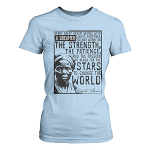 Harriet Tubman Quote T Shirt For Women Black Woman History Activist TS14 Light Blue Print Your Wear