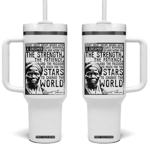 Harriet Tubman Quote Tumbler With Handle Black Woman History Activist TS14 One Size: 40 oz White Print Your Wear