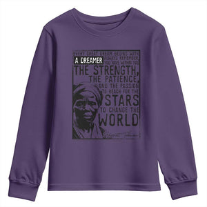 Harriet Tubman Quote Youth Sweatshirt Black Woman History Activist TS14 Purple Print Your Wear