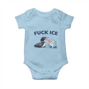 Minnesota Anti ICE Immigration Protest Ladies Baby Onesie Fuck Ice TS14 Light Blue Print Your Wear