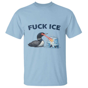 Minnesota Anti ICE Immigration Protest Ladies T Shirt Fuck Ice TS14 Light Blue Print Your Wear