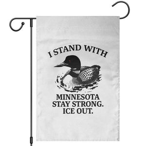 I Stand With Minnesota Garden Flag Minnesota Anti ICE Immigration Protest TS14 White Print Your Wear