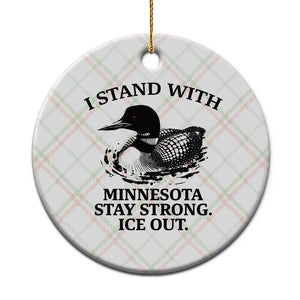 I Stand With Minnesota Ceramic Ornament Minnesota Anti ICE Immigration Protest TS14 1pc Christmas Plaid Print Your Wear