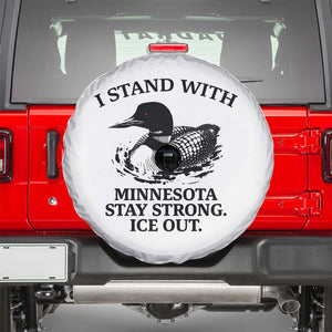 I Stand With Minnesota Spare Tire Cover Minnesota Anti ICE Immigration Protest TS14 Black Print Your Wear
