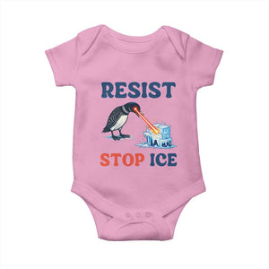 Stop ICE Baby Onesie Minnesota Resist Anti ICE Immigration Protest TS14 Light Pink Print Your Wear