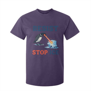 Stop ICE T Shirt For Kid Minnesota Resist Anti ICE Immigration Protest TS14 Purple Print Your Wear