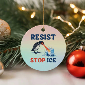 Stop ICE Ceramic Ornament Minnesota Resist Anti ICE Immigration Protest TS14 1pc Pastel Print Your Wear