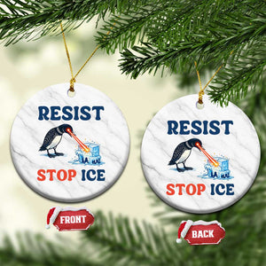 Stop ICE Ceramic Ornament Minnesota Resist Anti ICE Immigration Protest TS14 1pc White Marble Print Your Wear