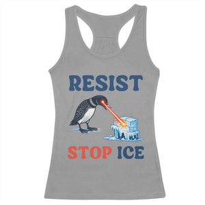 Stop ICE Racerback Tank Top Minnesota Resist Anti ICE Immigration Protest TS14 Sport Gray Print Your Wear