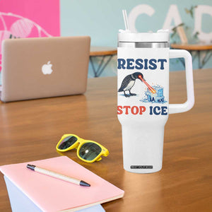 Stop ICE Tumbler With Handle Minnesota Resist Anti ICE Immigration Protest TS14 Print Your Wear