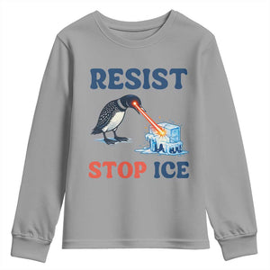Stop ICE Youth Sweatshirt Minnesota Resist Anti ICE Immigration Protest TS14 Sport Gray Print Your Wear