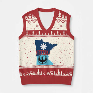 Minnesota Resist Anti ICE Immigration Protest V-Neck Knit Sweater Vest Ice Out TS14 Beige Red Print Your Wear