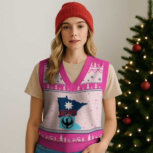 Minnesota Resist Anti ICE Immigration Protest V-Neck Knit Sweater Vest Ice Out TS14 Hot Pink Print Your Wear