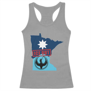Minnesota Resist Anti ICE Immigration Protest Racerback Tank Top Ice Out TS14 Sport Gray Print Your Wear