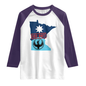 Minnesota Resist Anti ICE Immigration Protest Raglan Shirt Ice Out TS14 White Purple Print Your Wear