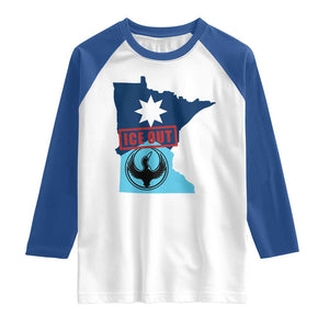 Minnesota Resist Anti ICE Immigration Protest Raglan Shirt Ice Out TS14 White Royal Print Your Wear