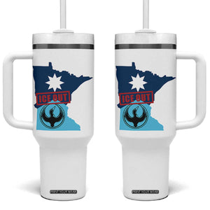 Minnesota Resist Anti ICE Immigration Protest Tumbler With Handle Ice Out TS14 One Size: 40 oz White Print Your Wear