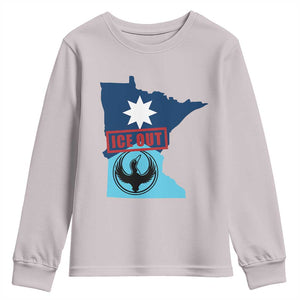 Minnesota Resist Anti ICE Immigration Protest Youth Sweatshirt Ice Out TS14 Ice Gray Print Your Wear