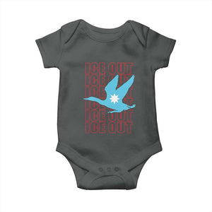 Minnesota Anti ICE Immigration Protest Baby Onesie Ice Out TS14 Dark Heather Print Your Wear