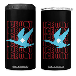 Minnesota Anti ICE Immigration Protest 4 in 1 Can Cooler Tumbler Ice Out TS14 One Size: 16 oz Black Print Your Wear
