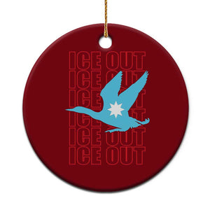 Minnesota Anti ICE Immigration Protest Ceramic Ornament Ice Out TS14 1pc Red Print Your Wear