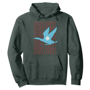 Minnesota Anti ICE Immigration Protest Hoodie Ice Out TS14 Dark Forest Green Print Your Wear