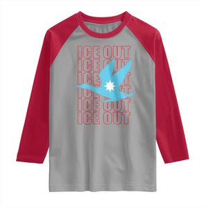 Minnesota Anti ICE Immigration Protest Raglan Shirt Ice Out TS14 Sport Gray Red Print Your Wear