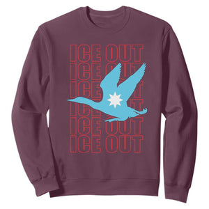 Minnesota Anti ICE Immigration Protest Sweatshirt Ice Out TS14 Maroon Print Your Wear