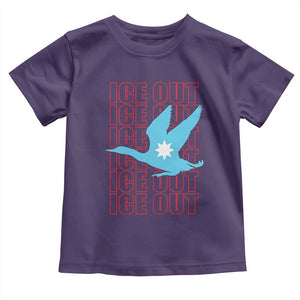 Minnesota Anti ICE Immigration Protest Toddler T Shirt Ice Out TS14 Purple Print Your Wear