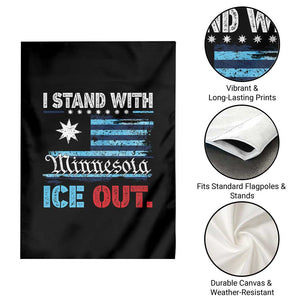 I Stand With Minnesota Garden Flag Minnesota Flag Anti ICE Immigration Protest TS14 Print Your Wear
