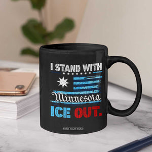 I Stand With Minnesota Coffee Mug Minnesota Flag Anti ICE Immigration Protest TS14 Print Your Wear