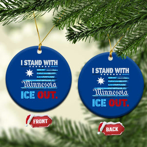 I Stand With Minnesota Ceramic Ornament Minnesota Flag Anti ICE Immigration Protest TS14 1pc Blue Print Your Wear