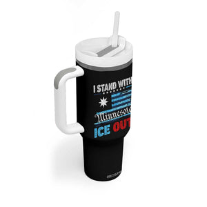 I Stand With Minnesota Tumbler With Handle Minnesota Flag Anti ICE Immigration Protest TS14 Print Your Wear