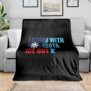 I Stand With Minnesota Throw Blanket Minnesota Resist Anti ICE Immigration Protest TS14 Print Your Wear