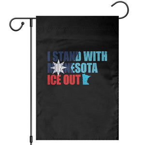 I Stand With Minnesota Garden Flag Minnesota Resist Anti ICE Immigration Protest TS14 Black Print Your Wear