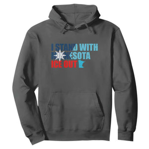I Stand With Minnesota Hoodie Minnesota Resist Anti ICE Immigration Protest TS14 Dark Heather Print Your Wear
