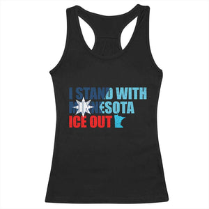 I Stand With Minnesota Racerback Tank Top Minnesota Resist Anti ICE Immigration Protest TS14 Black Print Your Wear