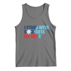 I Stand With Minnesota Tank Top Minnesota Resist Anti ICE Immigration Protest TS14 Black Heather Print Your Wear